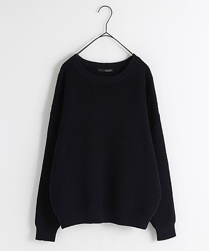 [ADVANCE LINE]7ゲージリネン畦クルーネックプルオーバー