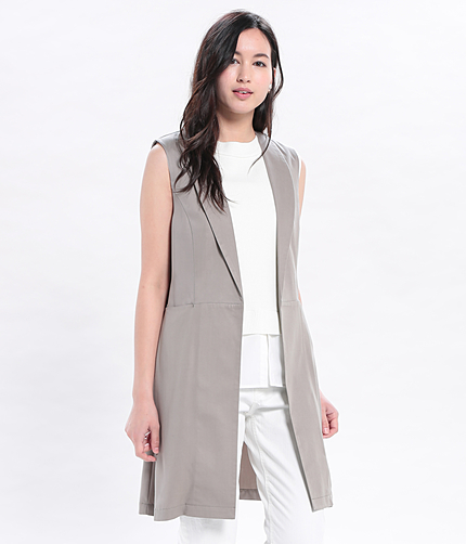 ノースリーブロングジレ