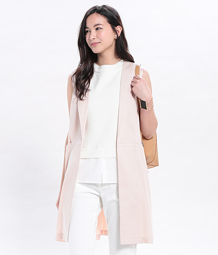 ノースリーブロングジレ