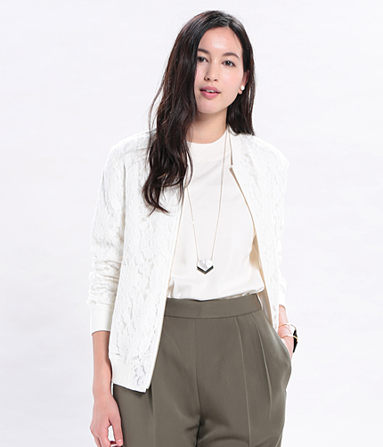 【2WAY】リバーシブルレースブルゾン