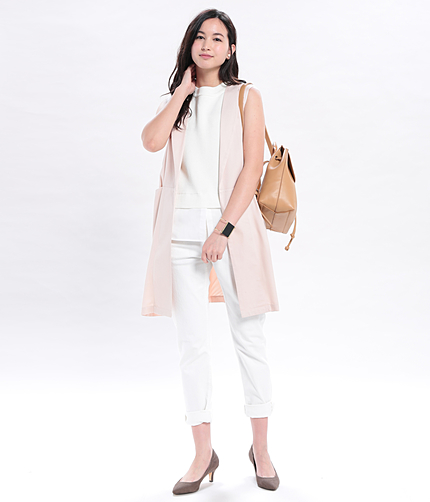 ノースリーブロングジレ