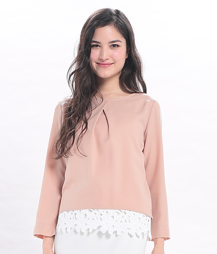 【SET】レースインナー付きボックスブラウス