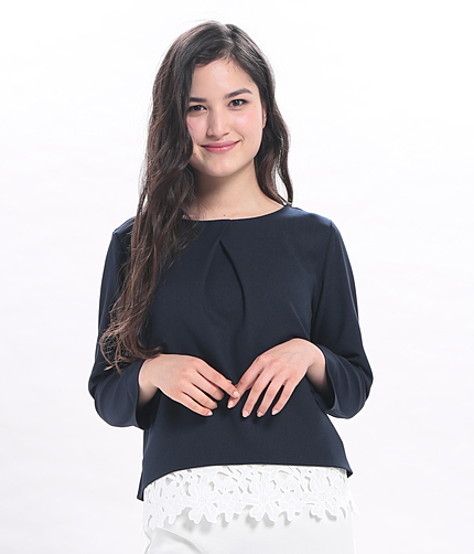 【SET】レースインナー付きボックスブラウス