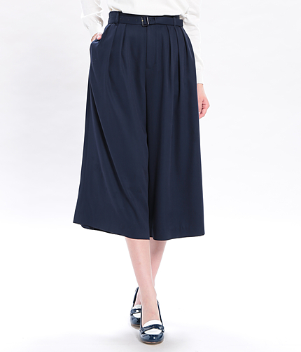 共ベルト付きガウチョパンツ