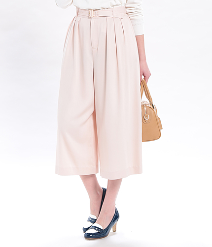 共ベルト付きガウチョパンツ