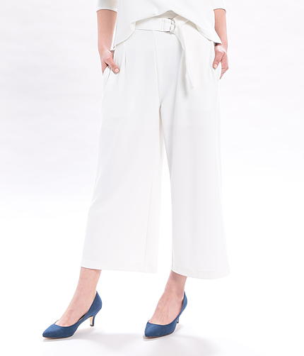 【セットアップ対応商品】ジャージーワイドクロップドパンツ