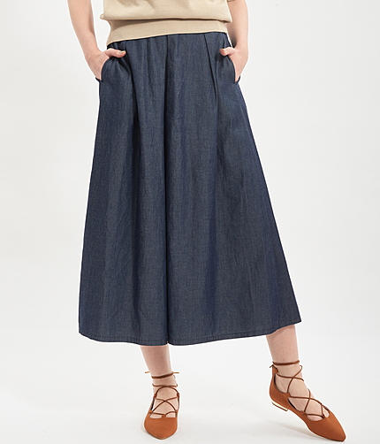 デニムガウチョパンツ