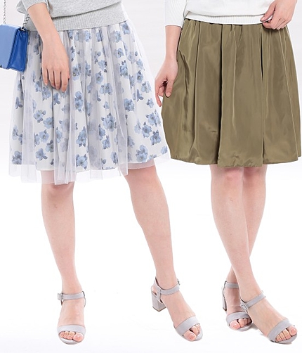 マルチウェイワントーン小花リバーシブルスカート