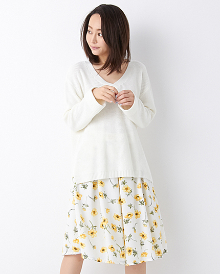 花柄／スカーチョ