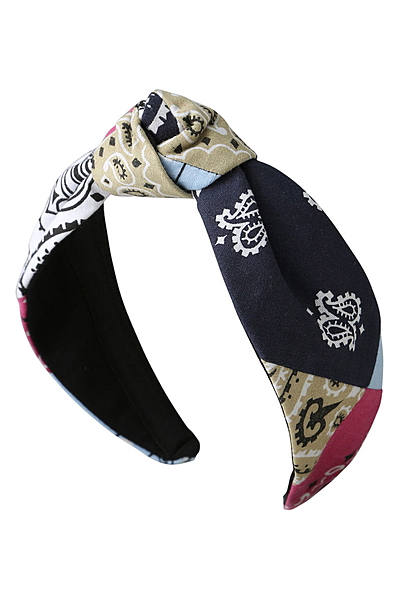 バンダナ柄ターバンカチューシャ