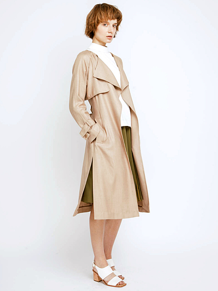 ドレープラペルLONGトレンチコート