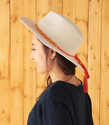 フェイク スエード ハット