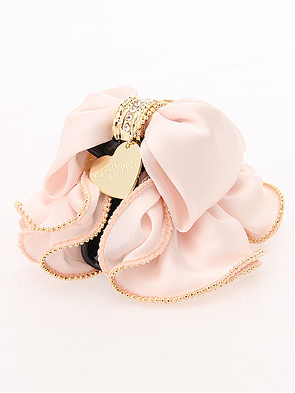 16.SS リボンフリルヘアクリップ