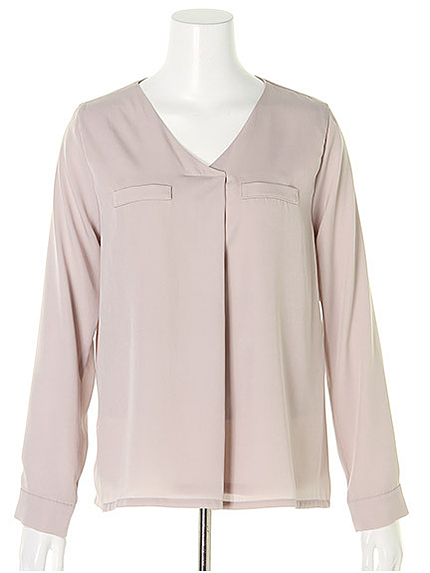 とろみVネックブラウス