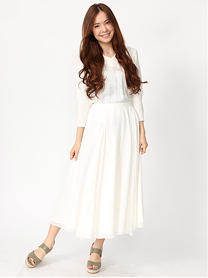 プリーツディティールスカーチョ