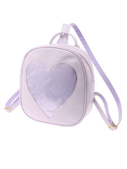 WEGO/ラメハートウィンドウリュック