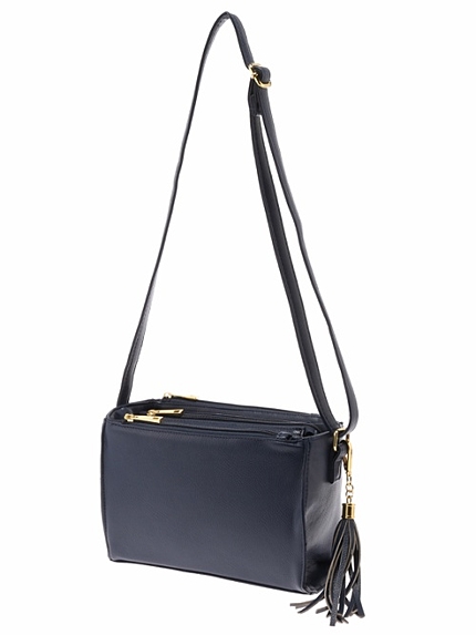 WEGO/ダブルジップショルダーバッグ