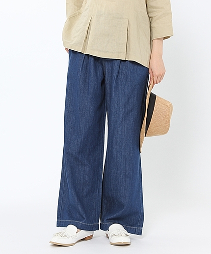 ソフトデニムワイドパンツ