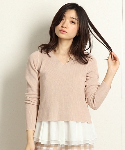 【ご好評につき、リミテッドプライス継続！】インナーツキＶネックプルオーバー