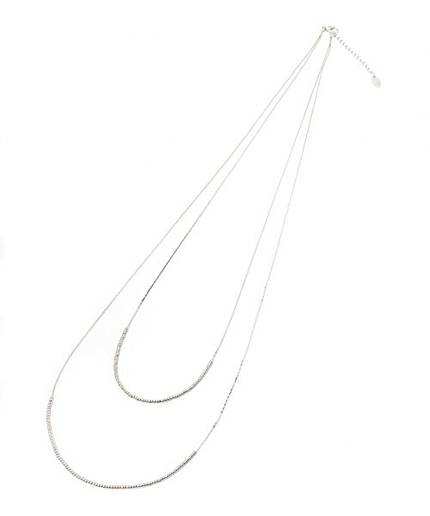 2レンメタルビーズネックレス