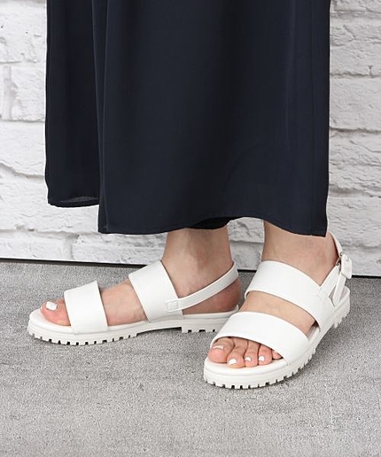 【WEB先行予約】２ベルトフラットサンダル