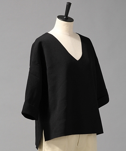 12GエステルVネックショートプルオーバー