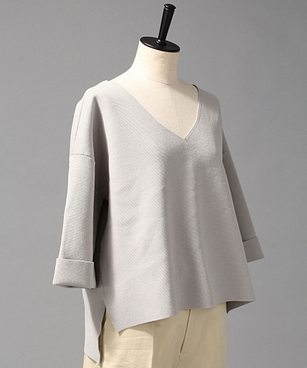 12GエステルVネックショートプルオーバー