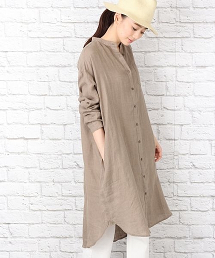 【WEB先行予約】フレンチリネンシャツワンピース