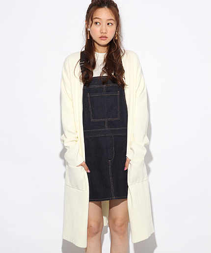 12Gミラノリブロングカーディガン