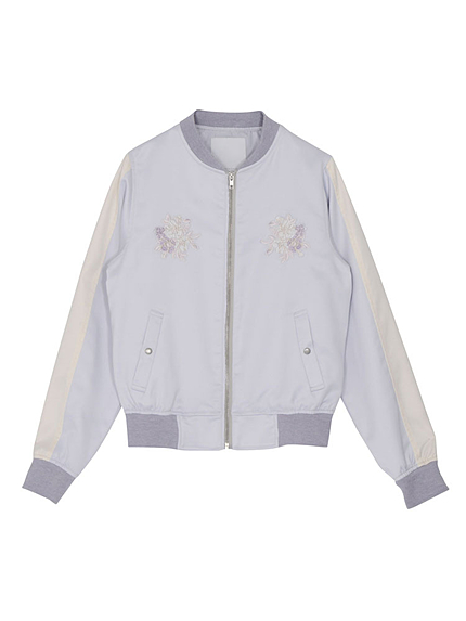 【DUO】 Flower刺繍スカジャンブルゾン