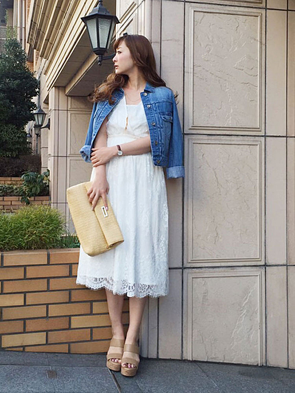 【WEB限定】 総レースカシュクールミディワンピース