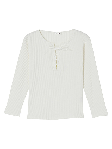 レースアップリブTOPS