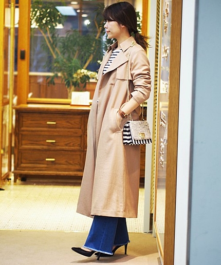 〓☆JOC ツイル ロングトレンチコート / トレンチ / スプリングコート