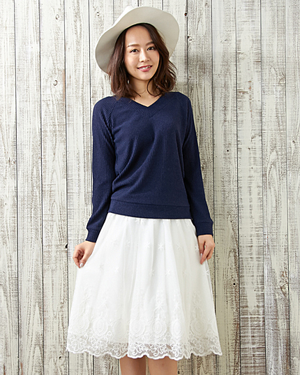 L65チュールレース／スカート