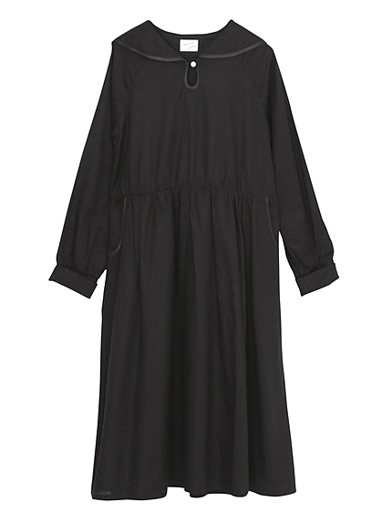 ゆるんセーラーロングワンピース