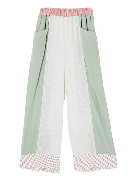 柄たくさんワイドパンツ