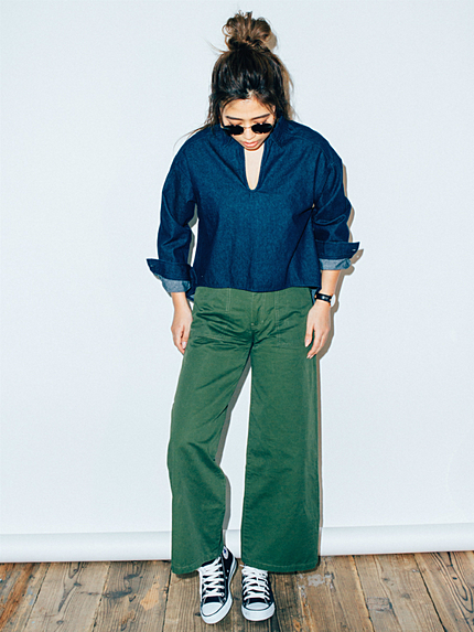 デニムスキッパーシャツ