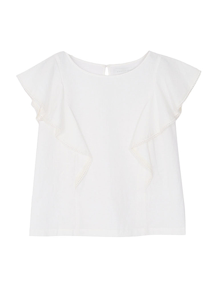 【BSC】 カラーラッフルブラウス