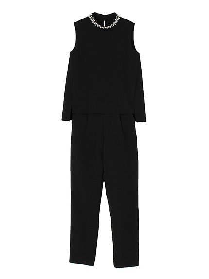 【DUO】 ビジュ付パンツセットアップ