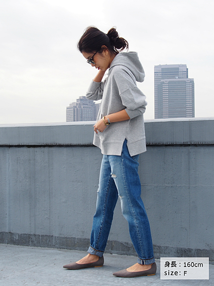 スリットワイドパーカー