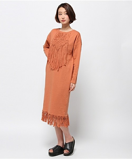 組み紐モチーフワンピース/AEBC TCクミヒモモチーフOP