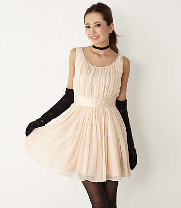 ワッシャーサテンベルテッドDRESS