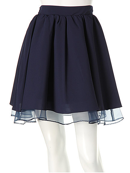 オーガンジーフレアスカート