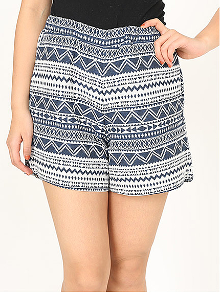 幾何学柄ショートパンツ