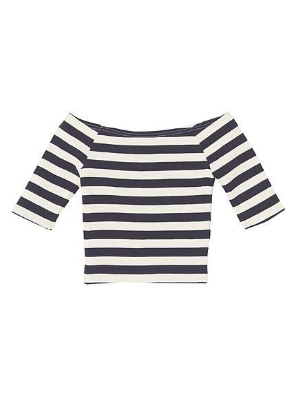 オフショルボーダートップス