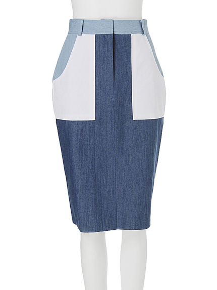 DENIM COMBIスカート