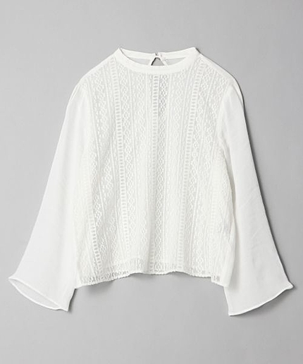 レースシシュウプルオーバーシャツ