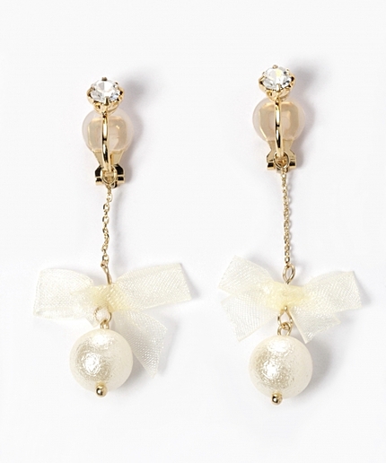 オーガンジーリボンイヤリング/LOWRYS FARM＋