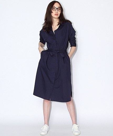 比翼シャツワンピース