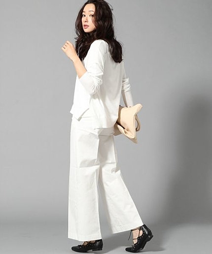 コットンツイルバギーパンツ